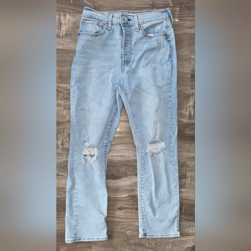 Light Blue Distressed Women Jeans